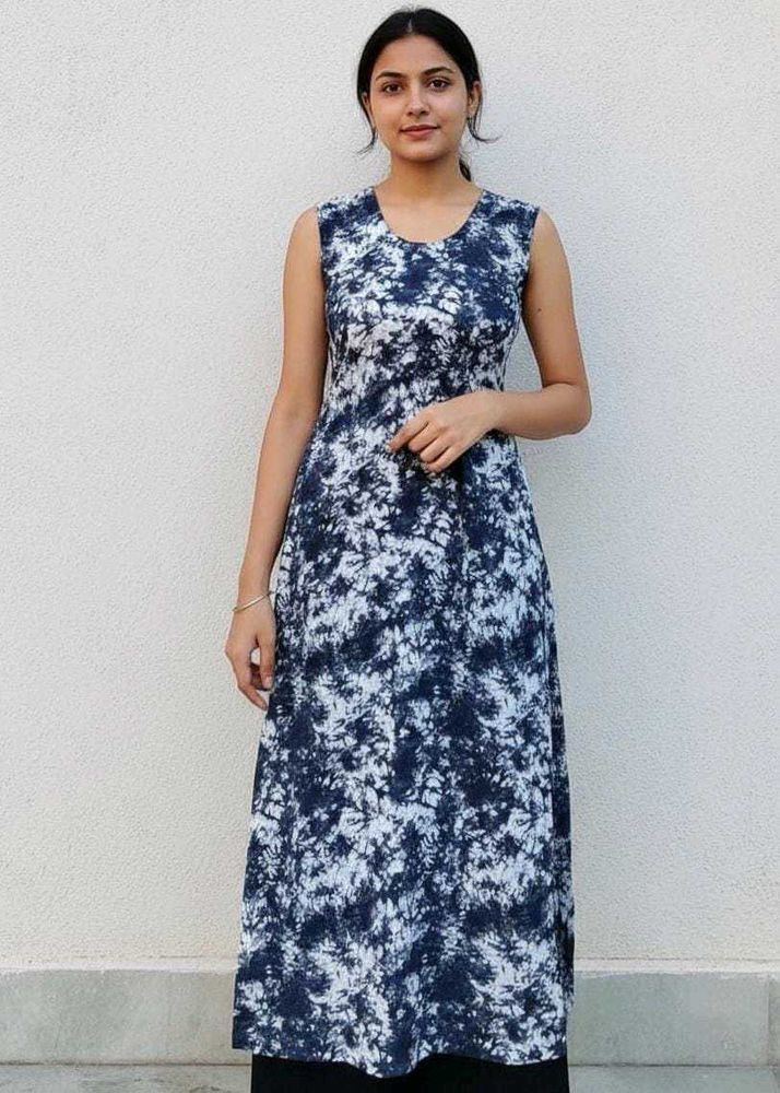 Blue &amp; White Tie-Dye Beautiful Kurti