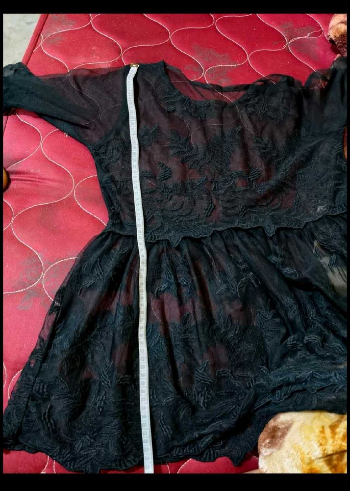 New Soft Net pretty black top upto XL
