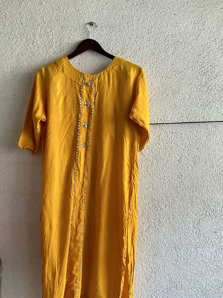 Yellow Long Kurti