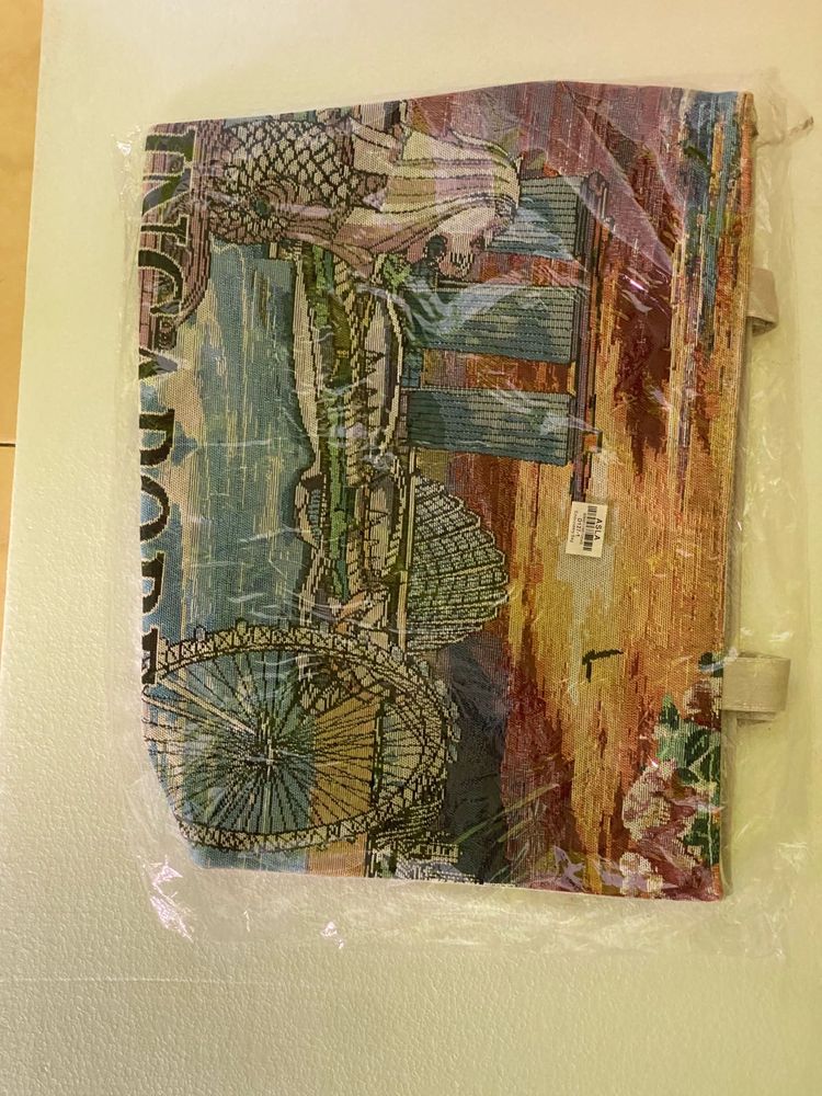 Decorative Singapore Tapestry tote bag