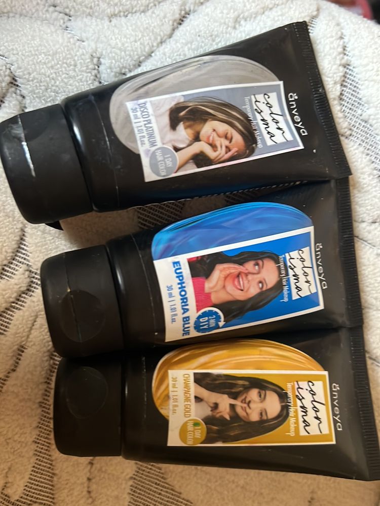 Temporary Hair Colours Set Of Three Used Just Once