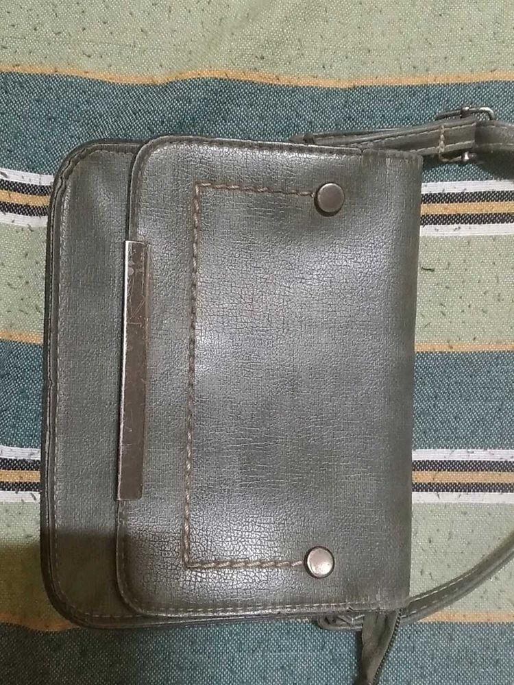Gray Crossbody Bag