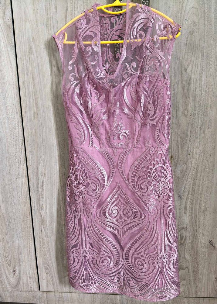 Elegant Lace Overlay Dress from the brand AND.