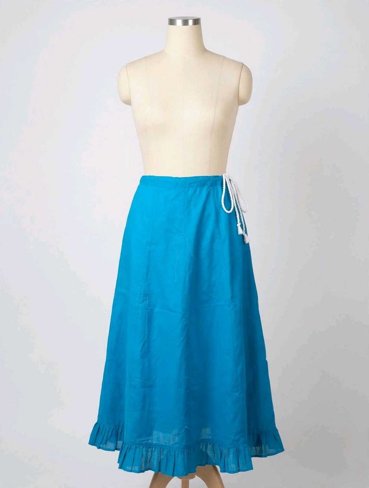 Vibrant Blue Ruffled Maxi Skirt