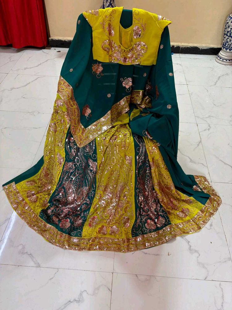 lehnga type saree