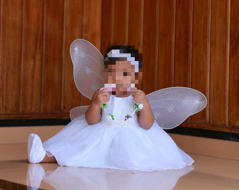 Pure white frock