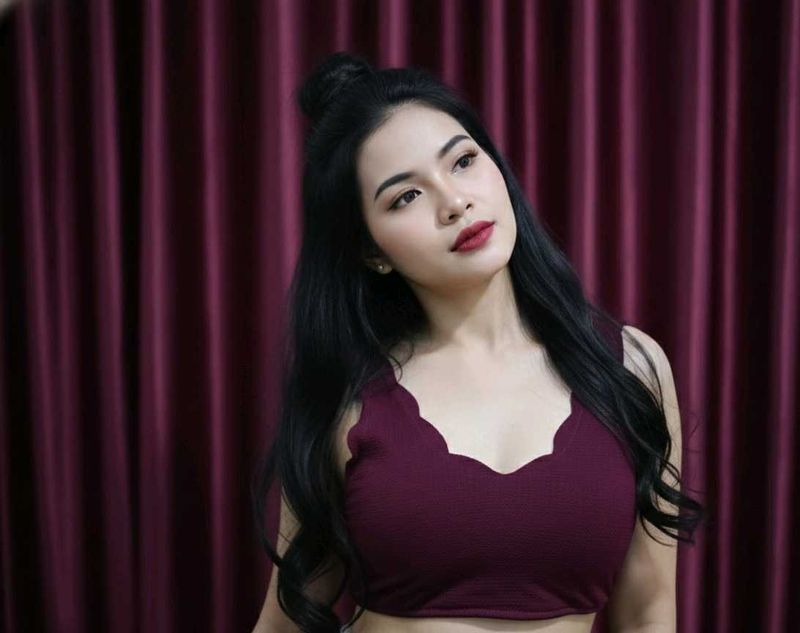 14.Burgundy Crop Top