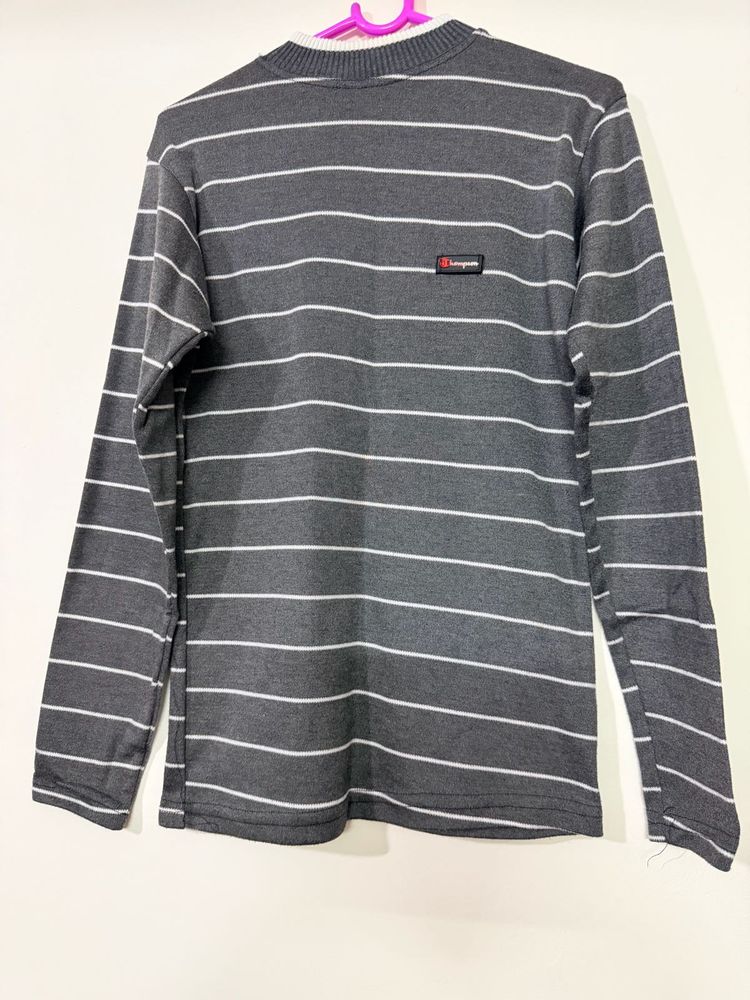 high neck pullover sweatshirt