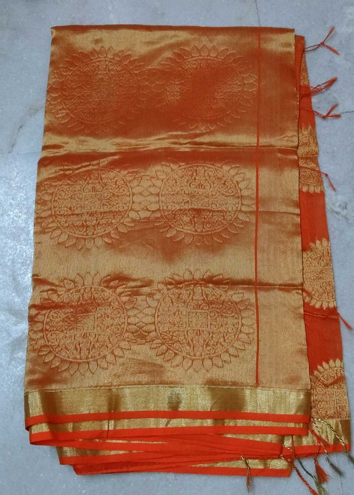 Orange Silk Saree