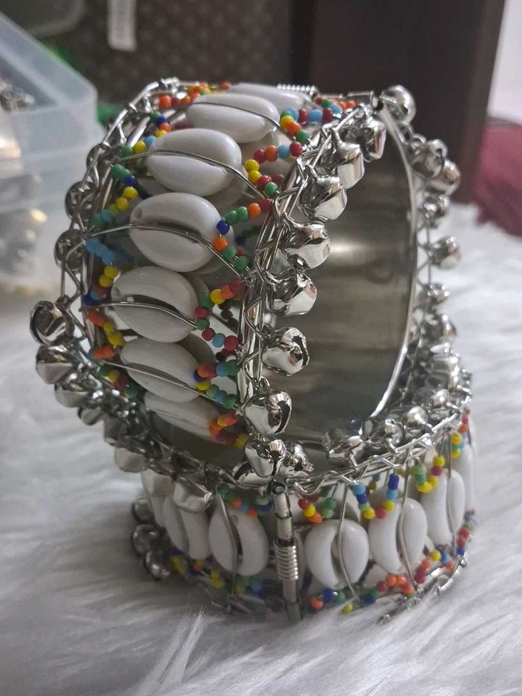 Shell &amp; Bead Bangle combo of 2 pcs