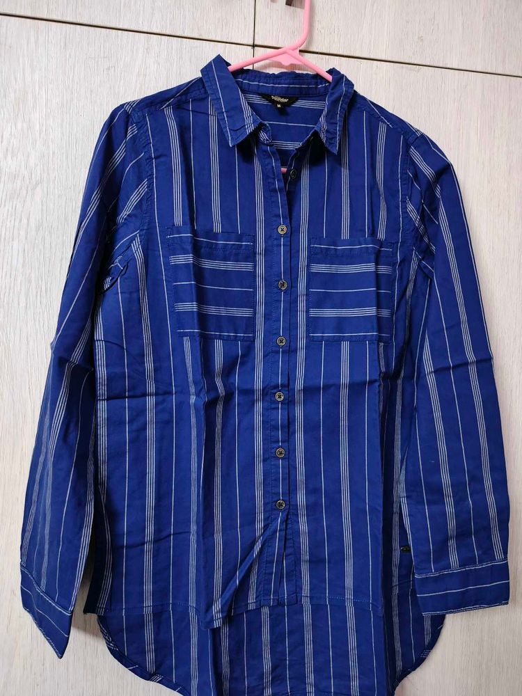 Roadster Blue Striped Button-Up Shirt