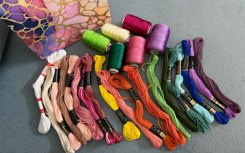 Anchor Embroidery Cotton and Satin threads