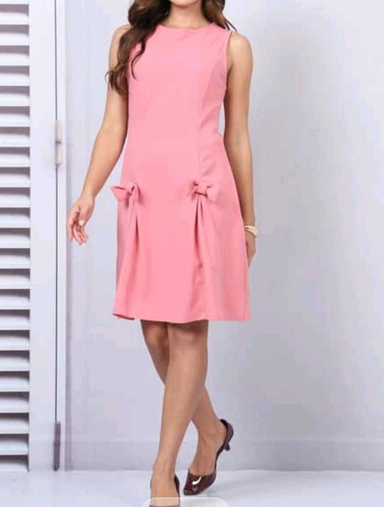 Pink Bow Detail Dress(NEW)