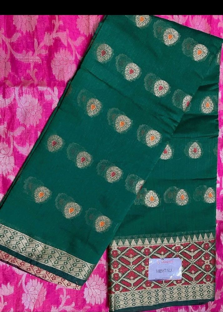 Banarsi Silk Saree New With Unstitched Blouse