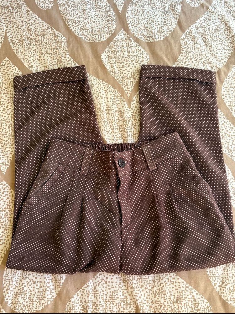 Brown Polka Dot Capris