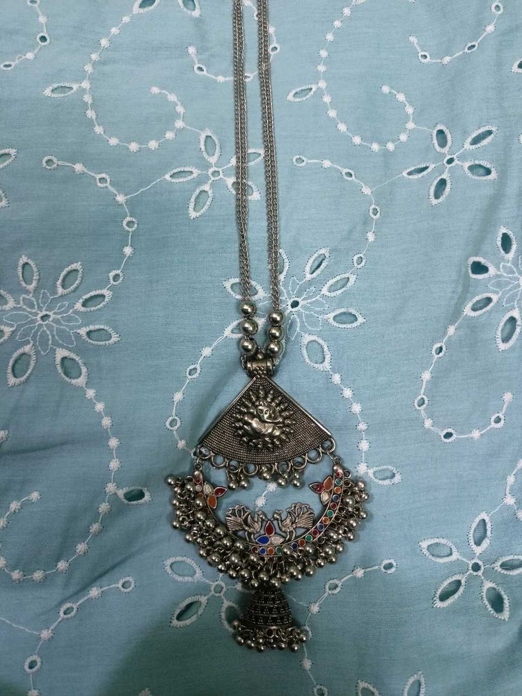 Ethnic Silver Necklace