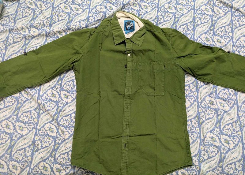 Olive Green Men's Casual Shirt