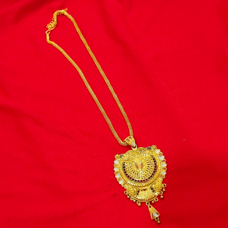 one gram gold chain and pendant