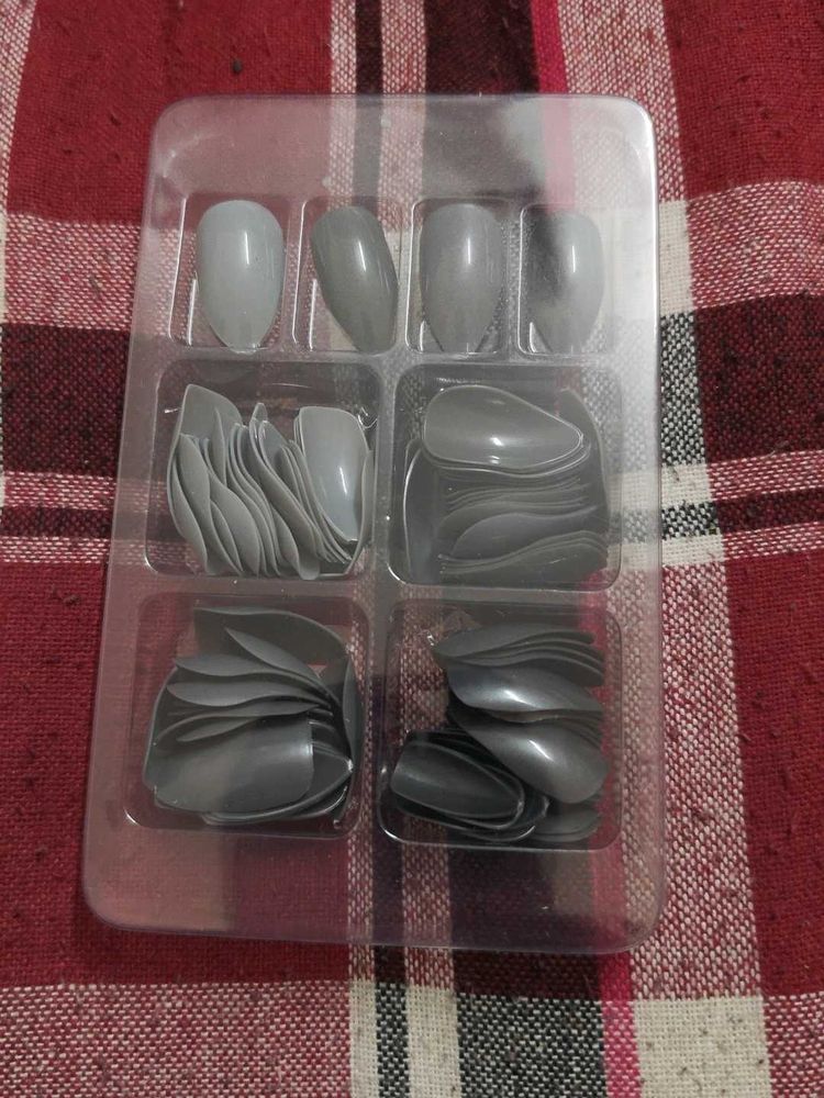 Gray False Nails Set