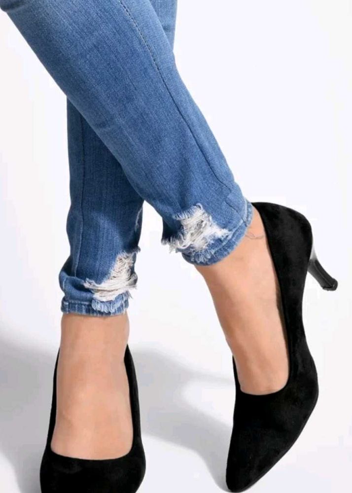 🔥LOWEST PRICE🔥 Shoetopia Pointed Suede Slim Heel