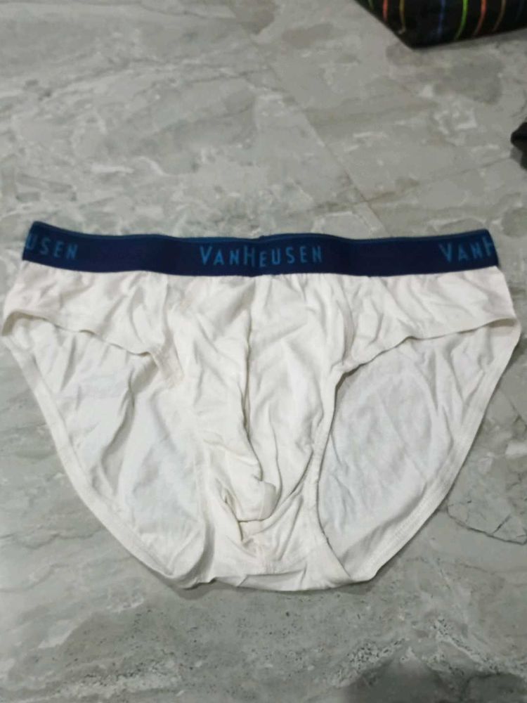Van Heusen Men's White Briefs