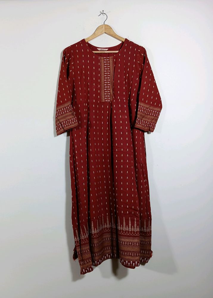 Red Printed Kurti (Women)
