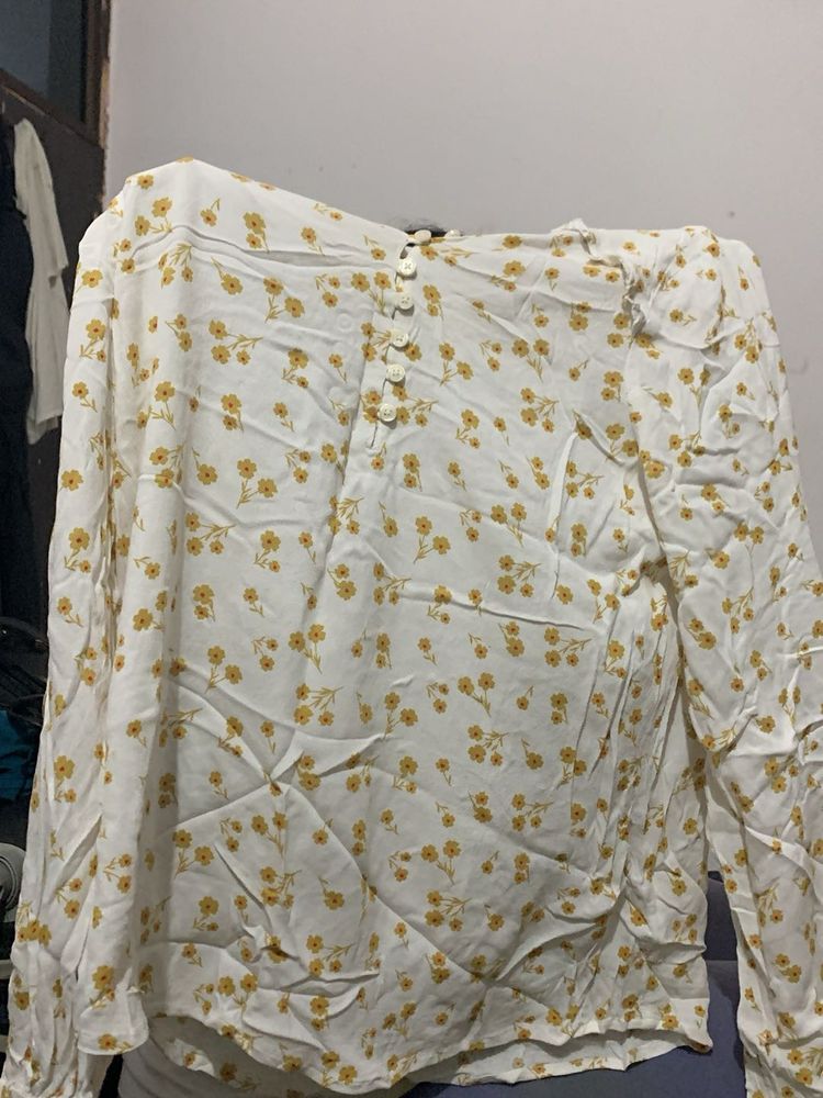 M&amp;S Collection Floral Ruched Top 🌼