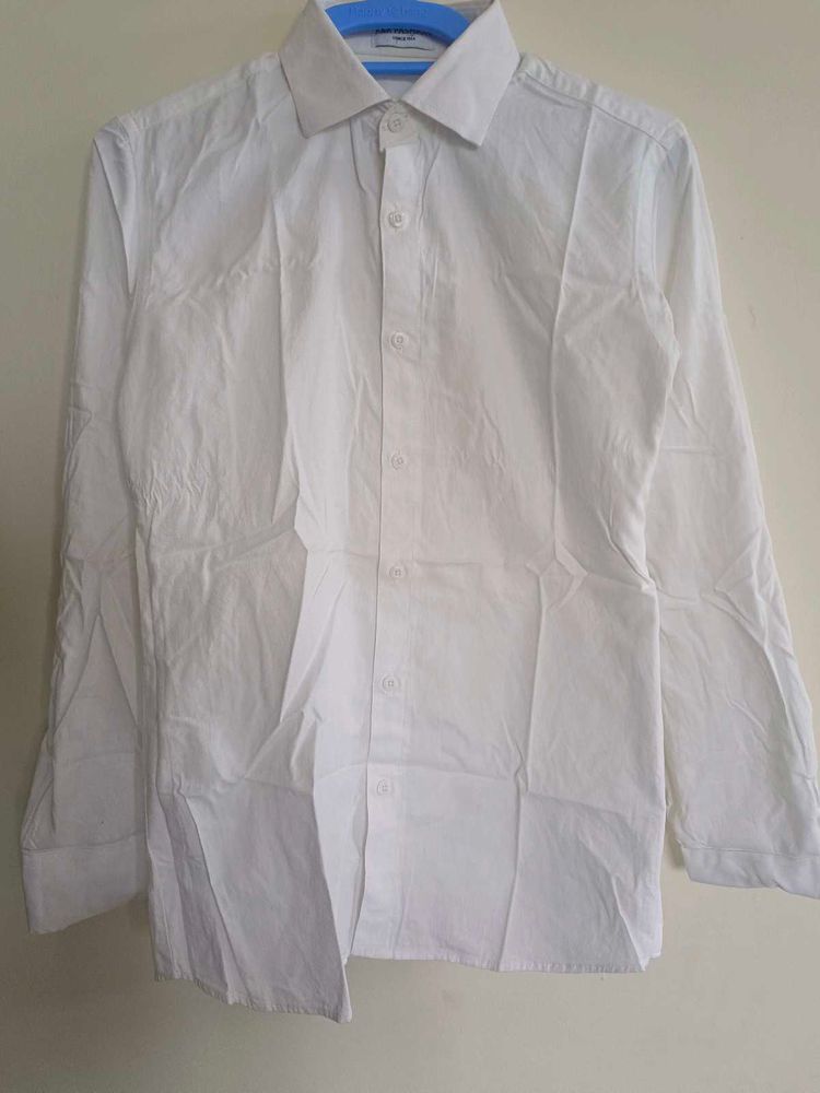 Classic White Button-Up Shirt