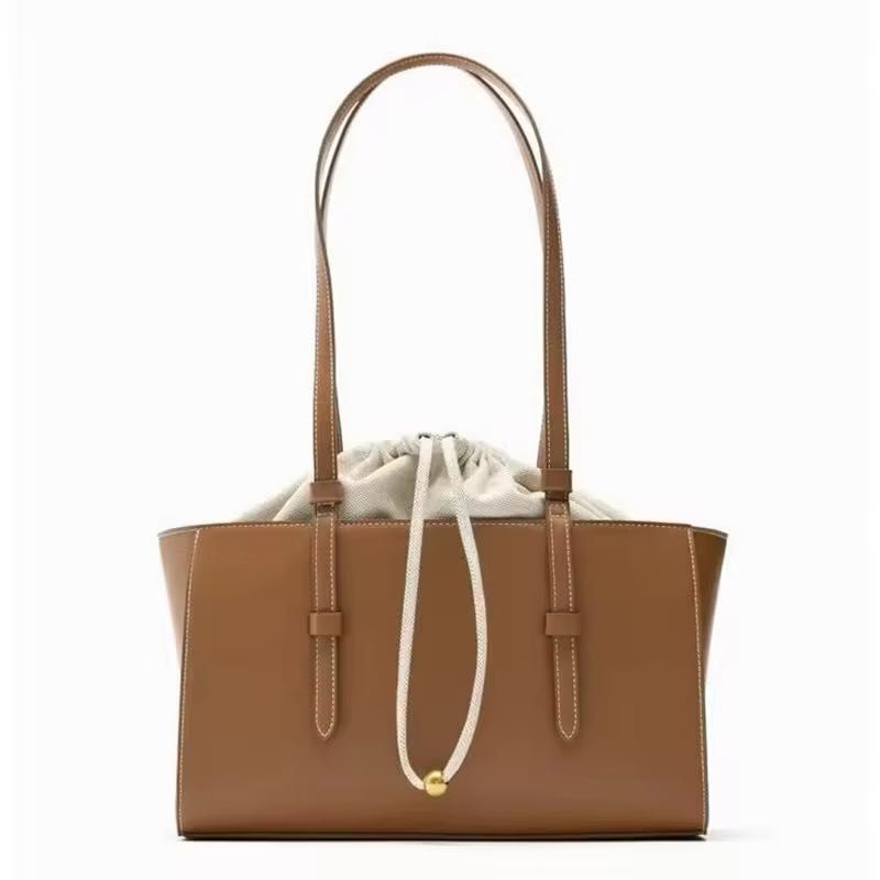 Classic Brown Leather Tote Bag
