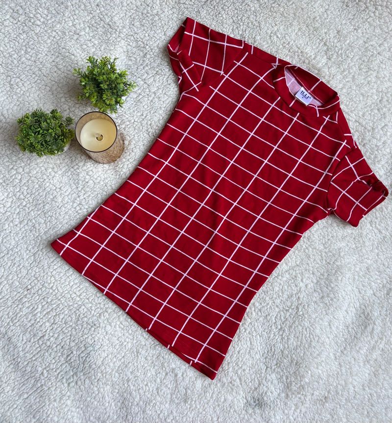 Red &amp; White Checkered Dress