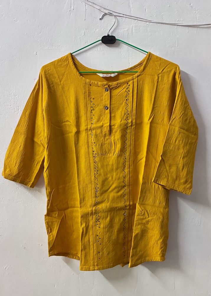 Stylish Yellow Kurta
