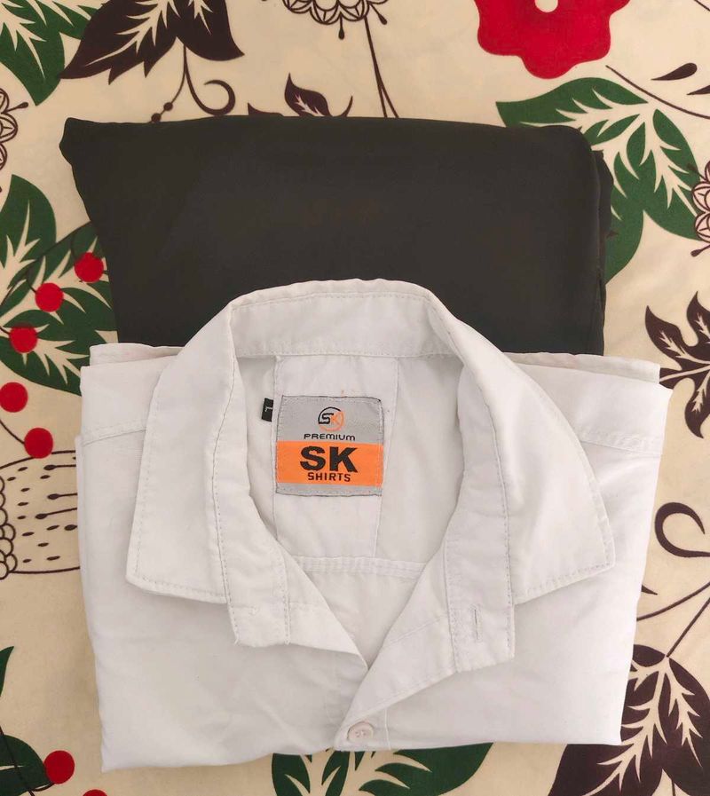 SK Premium White Casual Shirt