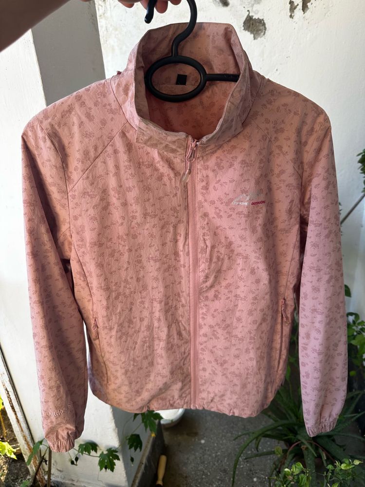 Pink Floral Lightweight Jacket