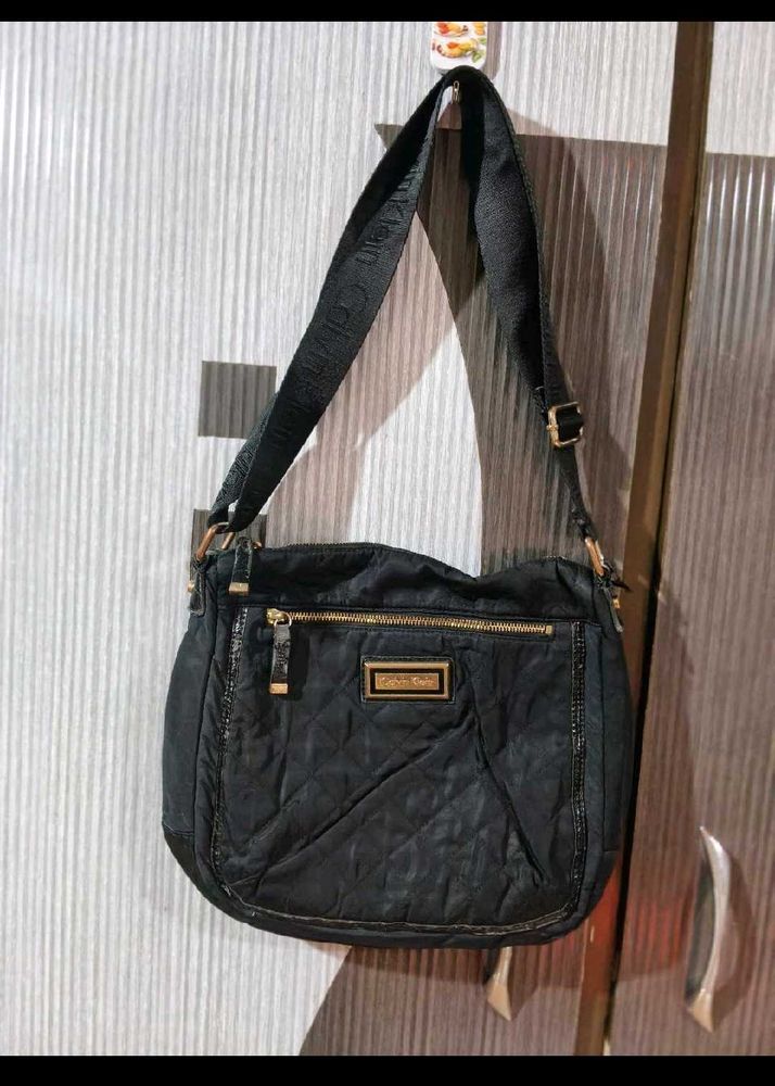 Stylish Quilted Black Hobo Bag