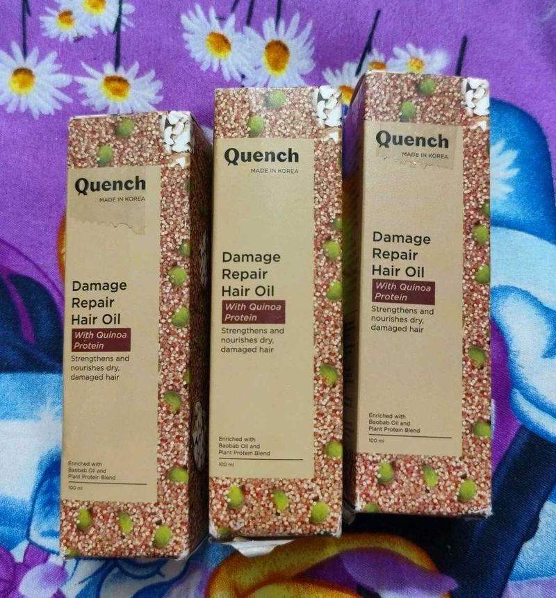 Quench Damage Repair Hair Oil - 3 Pack