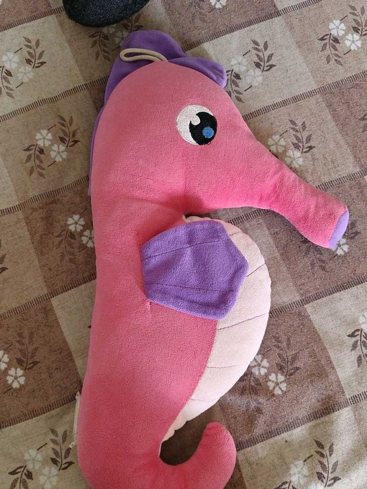 Cute Pink Seahorse Plush i will take half deli