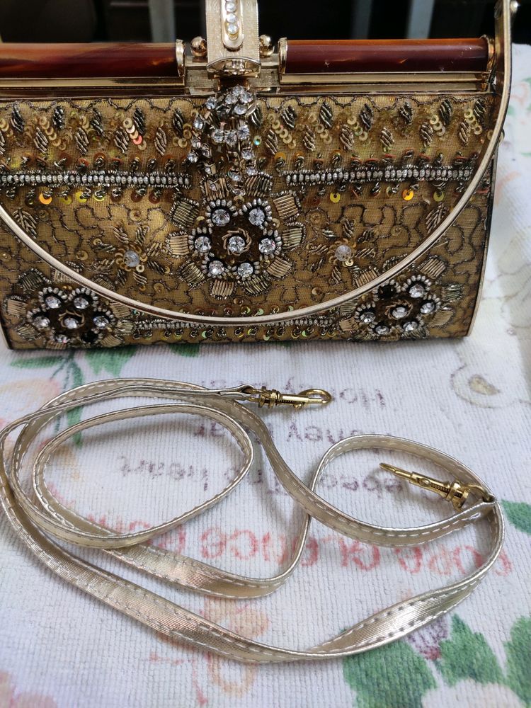 Golden Bridal clutch