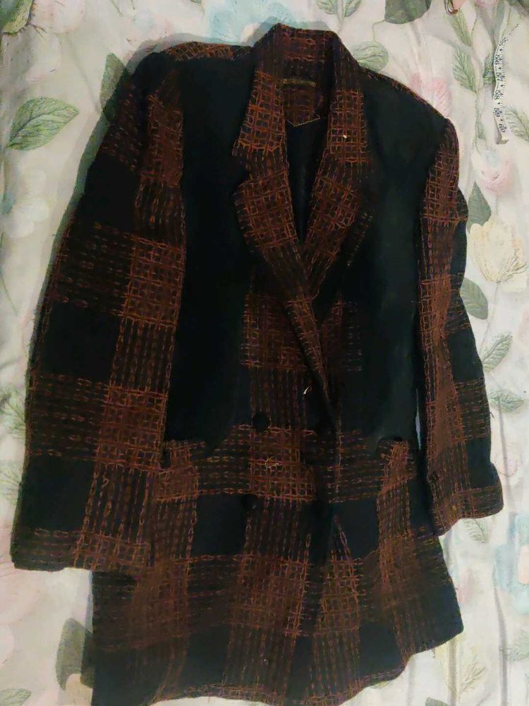 Vintage Plaid Blazer Jacket