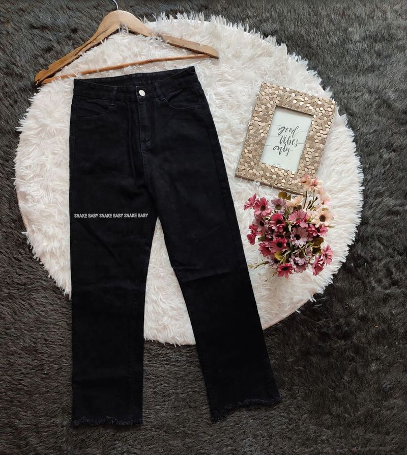 Black Straight Leg Jeans