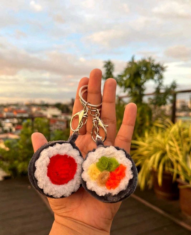 Cute Sushi Keychain Set