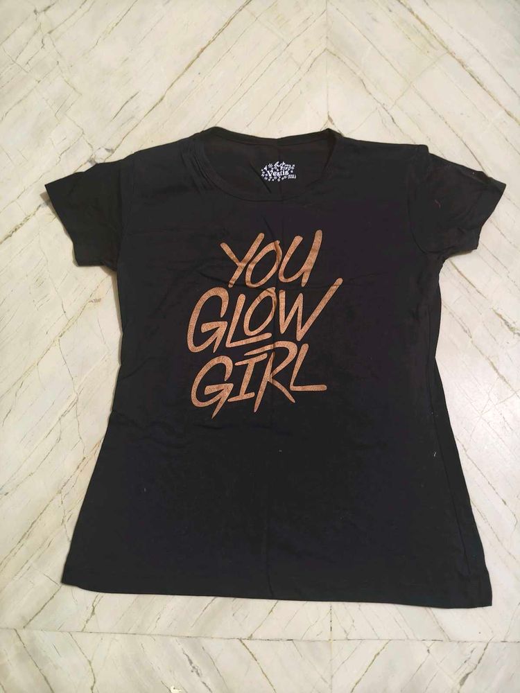 Black "You Glow Girl" T-Shirt