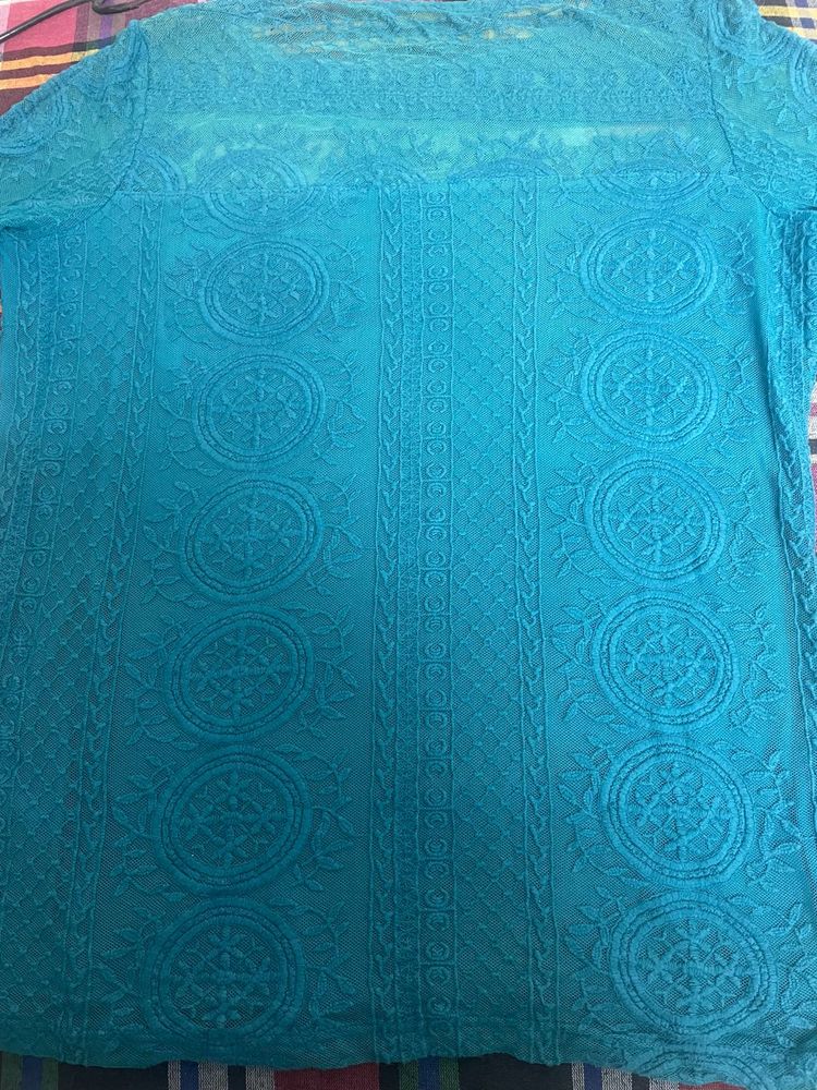 Beautiful lace top in soft cotton net material