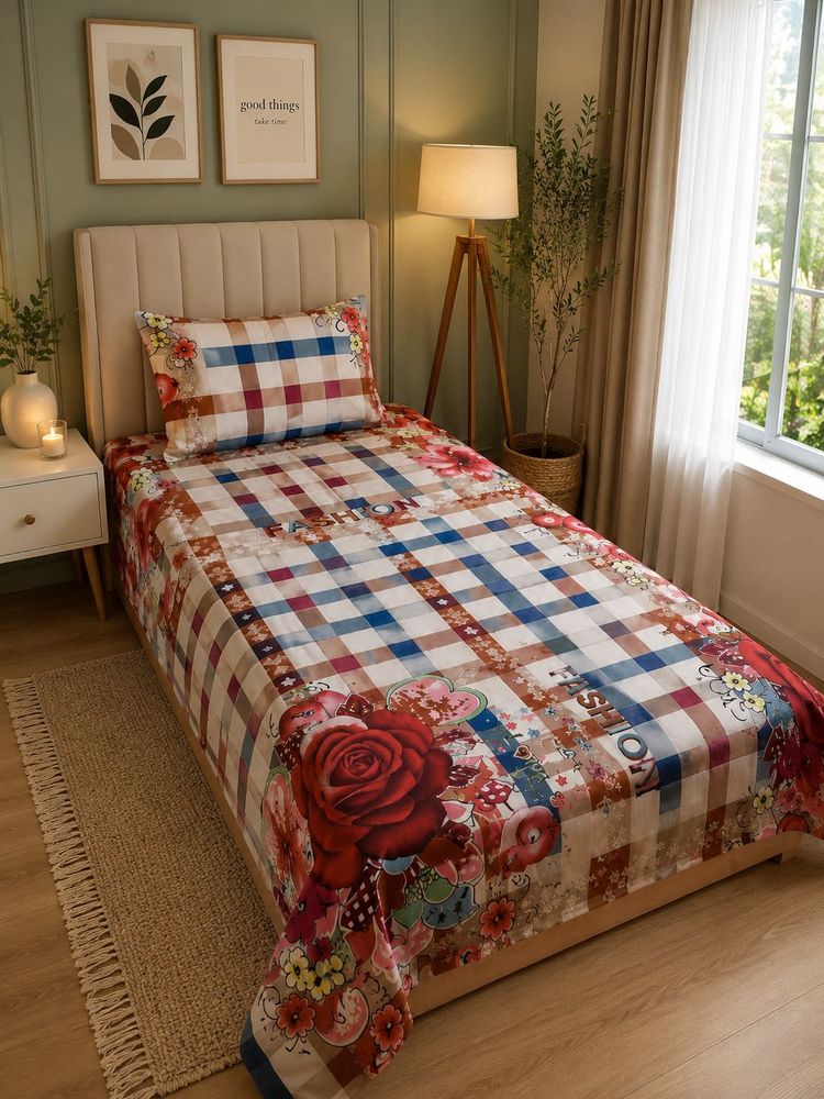 Love Floral Single Bedsheet ✨