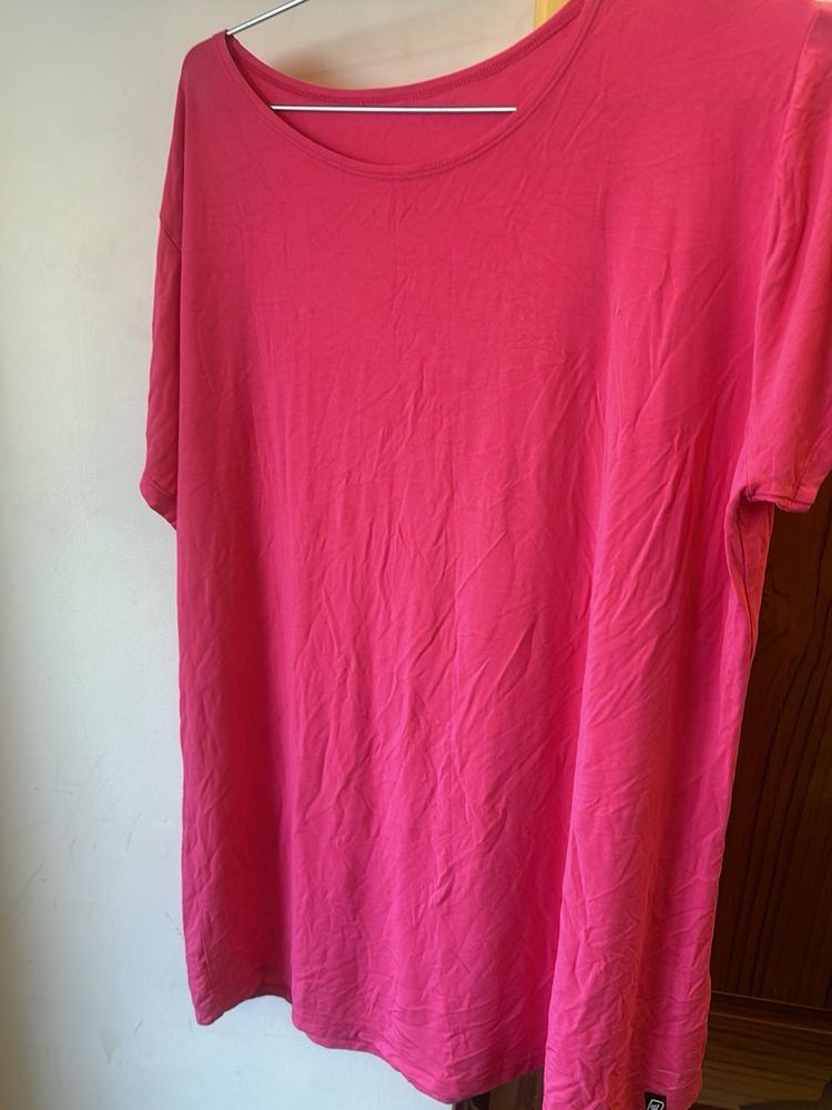 Vibrant Pink Short-Sleeved T-Shirt
