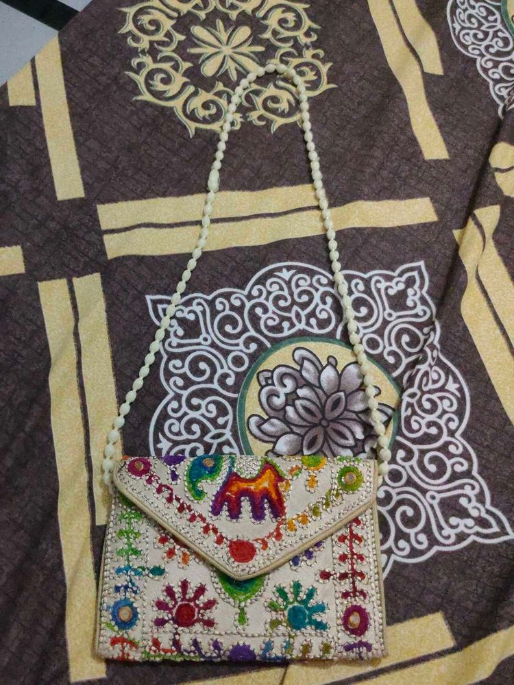 Embroidered Clutch Bag