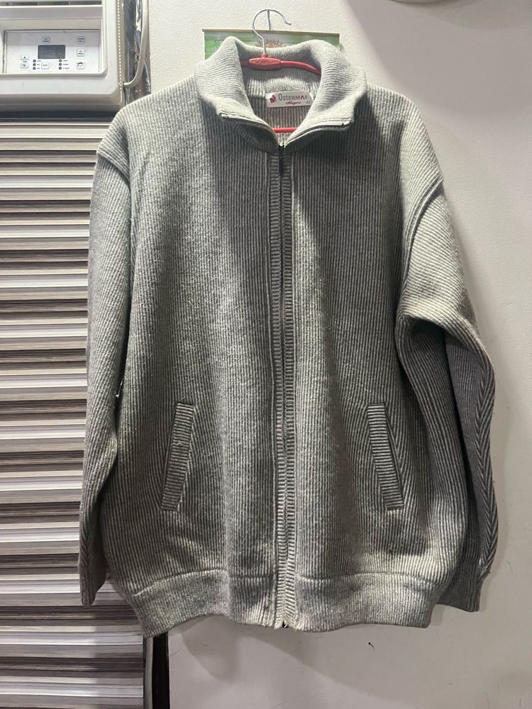 Gray Zip-Up Jacket