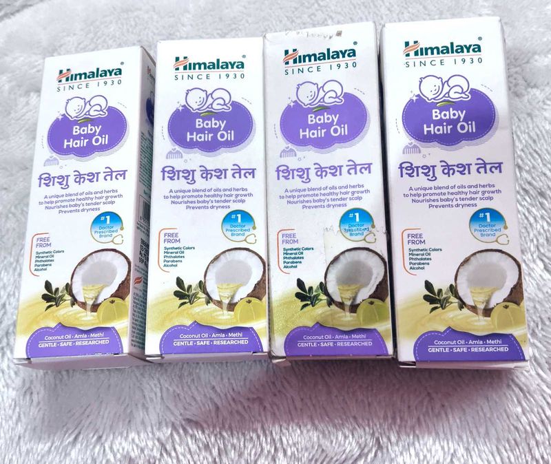 COMBO OF 4 Himalaya Baby Hair Oil with Amla, Sesam