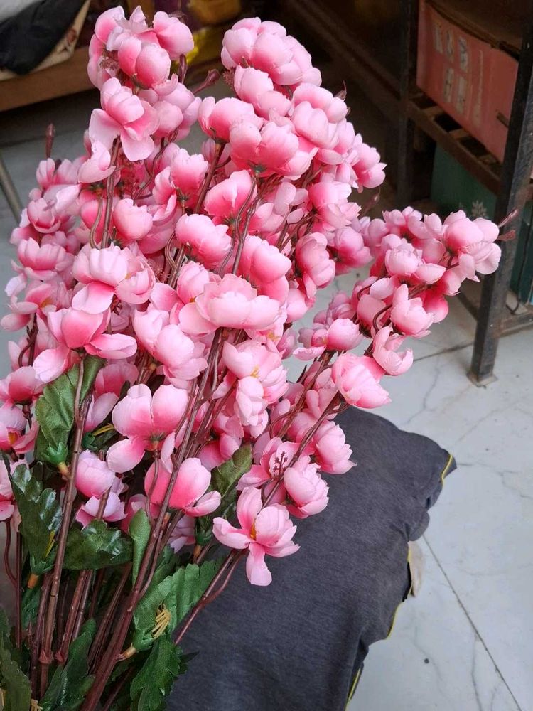 Artificial Pink Cherry Blossom Stems