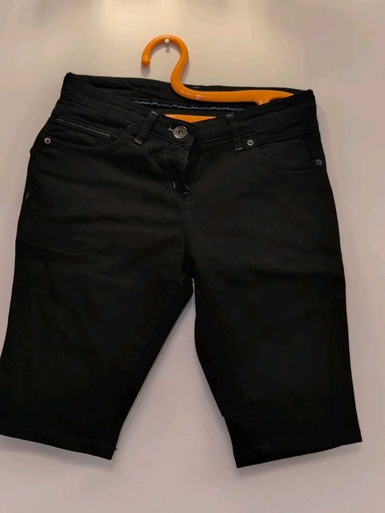 Black Denim Shorts