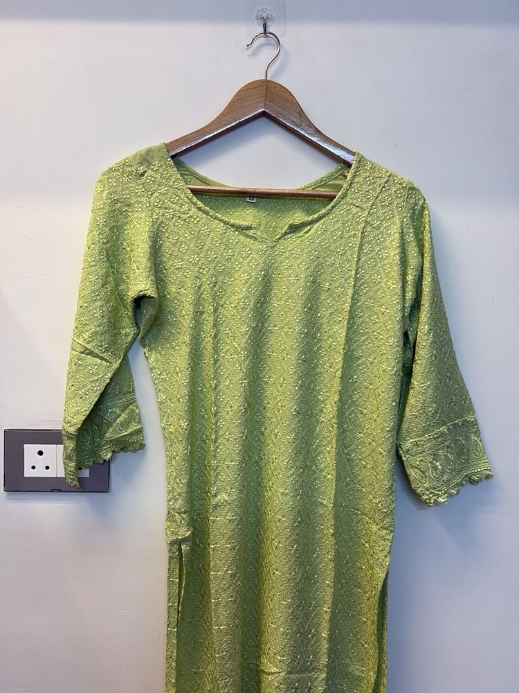 Beautiful Green Embroidered Kurta